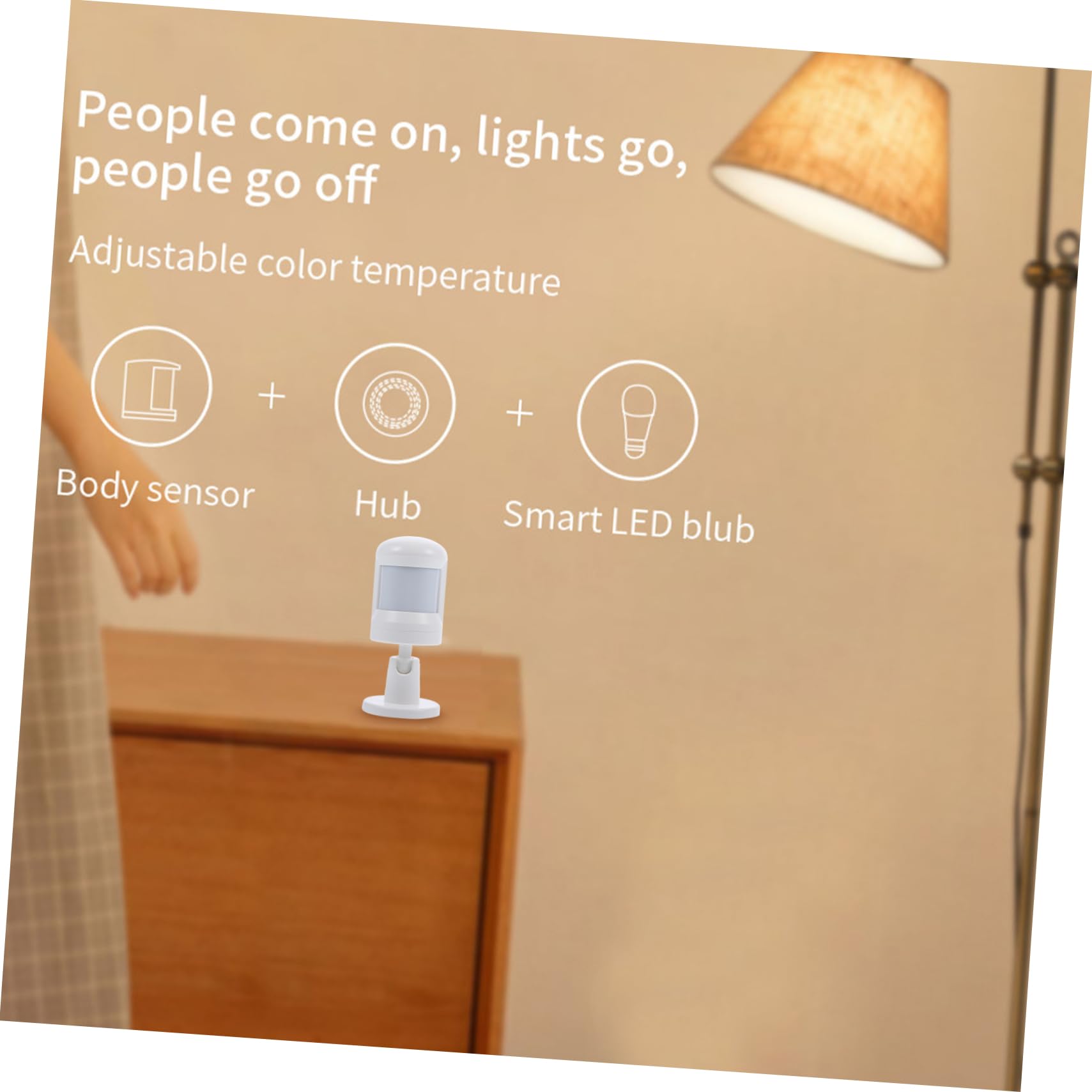 Uonlytech Detector de Infrarrojos de Gran Angular Sensor Corporal Pir de Detección de Movimiento para Hogar Monitoreo de Seguridad Salas