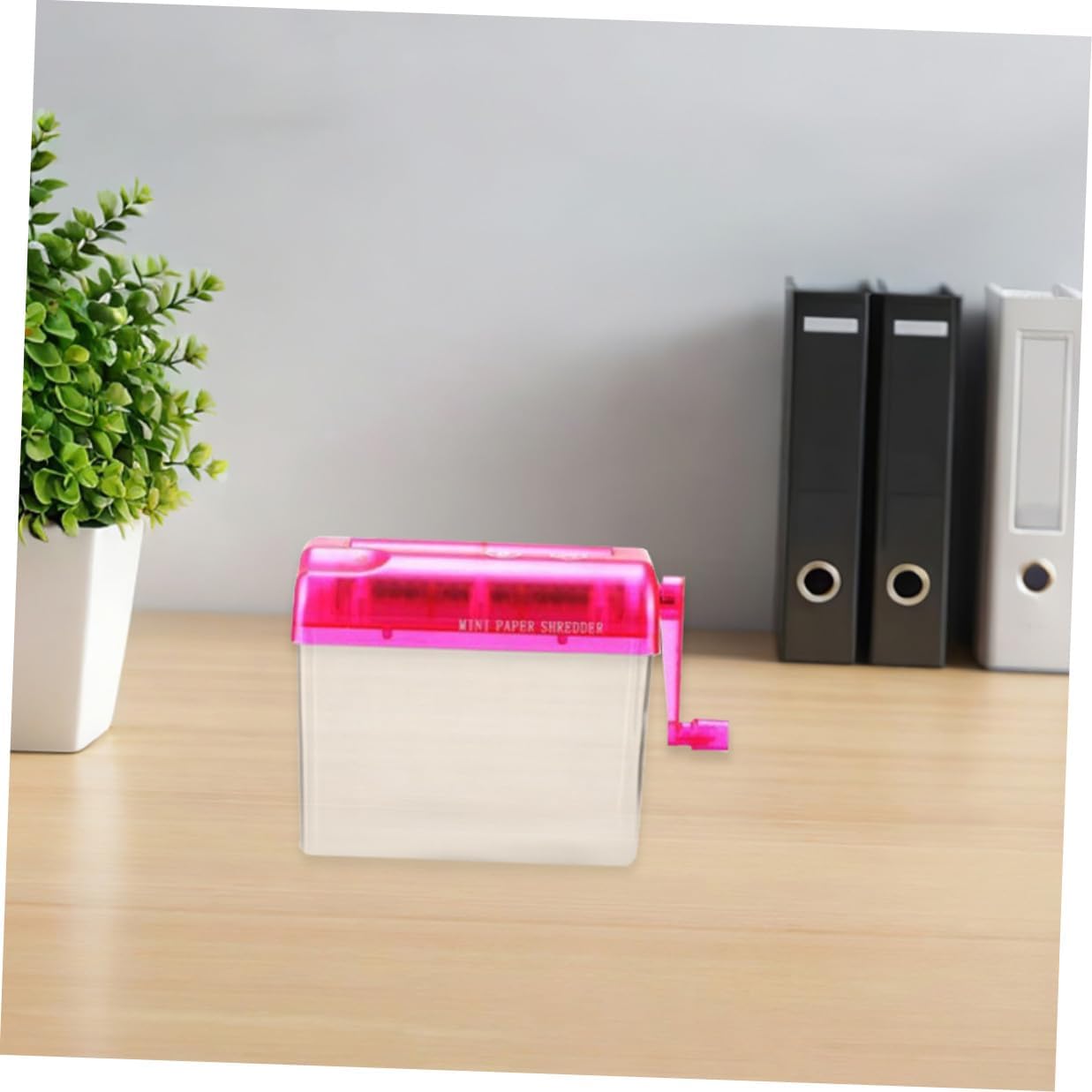 Portable Manual Paper Shredder 2pcs Handheld Home Office Desktop Document Cutter in Pink and Blue