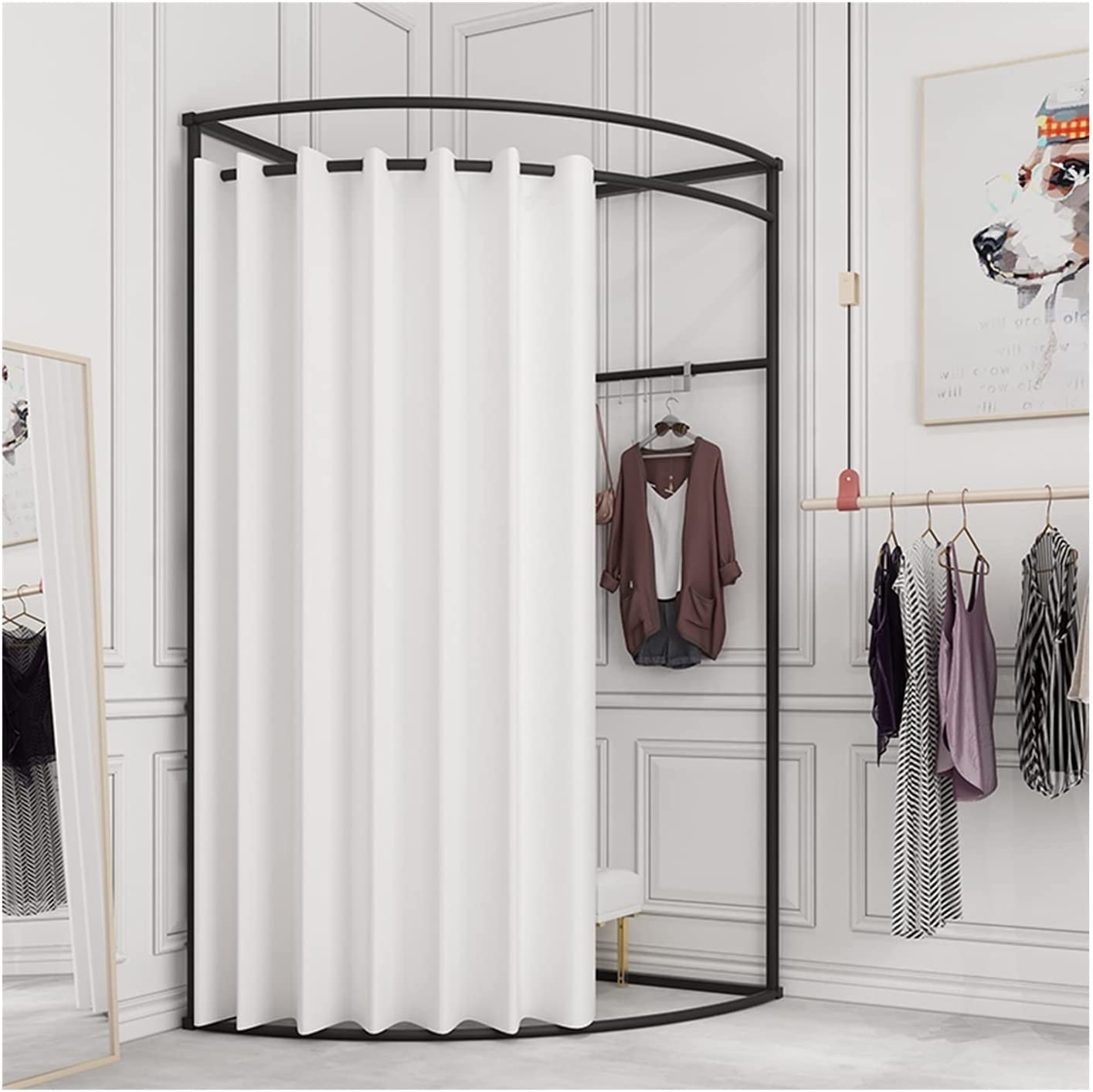 Rideau d'ombrage amovible vestiaire protection vie privée cabine essayage