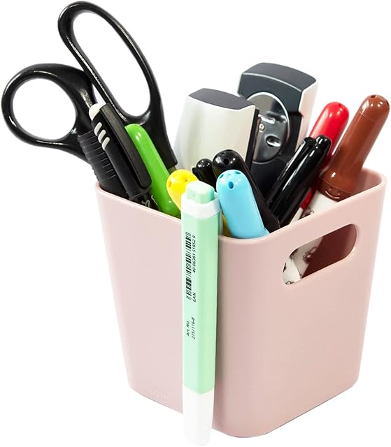 Prodbuy 12 x Pale Pink Pen Storage Pots Desk Tidy Organiser Pencil Accessories Holder