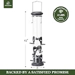 Kingsyard 2 Pack Tube Bird Feeders pour l'extérieur suspendu, Premium en plastique dur Bird Feter avec 6 Ports d'alimentation, étanches aux intempéries & Suspension en acier, Attracting for Wild Birds (Noir)