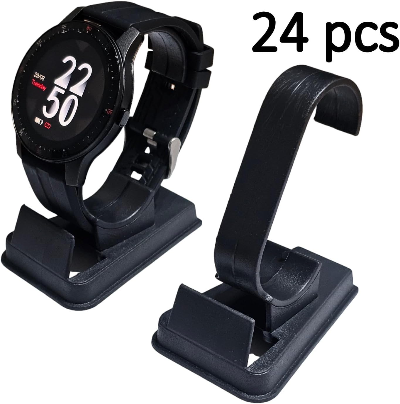24 Pcs/Lot Black Plastic Wrist Watch/Smartwatch Display Holder Rack Store Home Shop Usage Show Stand Jewelry Bracelet Display