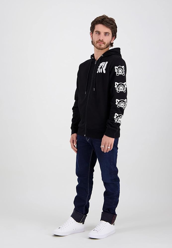 Sweat à capuche avec print au dos Antoine Chrome black homme - - Gertrude