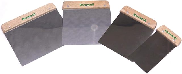 Barnwell 4pc Continental Scraper Filling Putty Knife Set 50mm 80mm 100mm 120mm