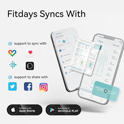 Báscula Digital Fitdays 8 Electrodos Composición Corporal 400 lb miniatura 6