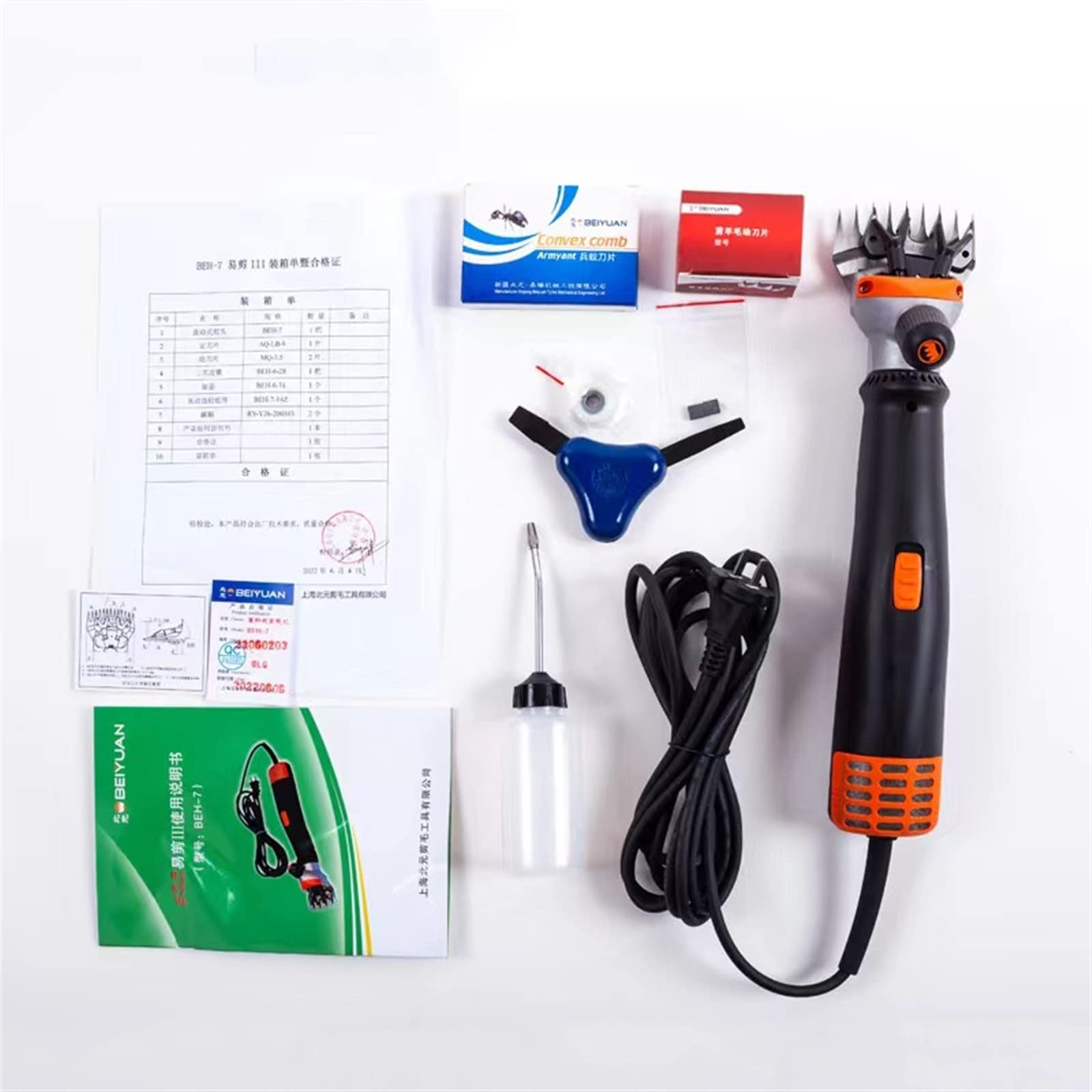 Cesoie per Pecore, Lana CLIPPER Macchina for tosare le pecore elettrica portatile Clipper Cesoie Cutter Forbice for lana 13/9 Lama curva diritta