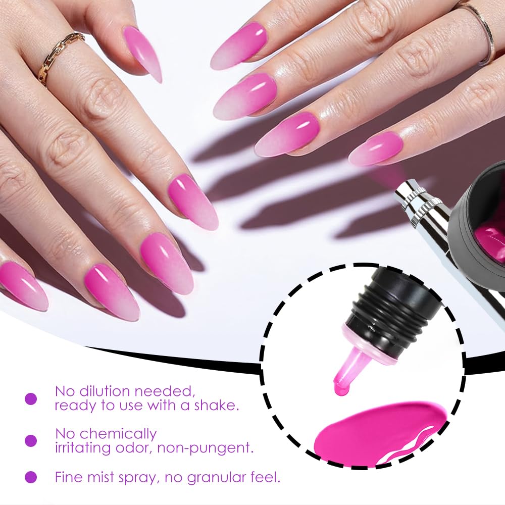 FAVAI 24 Farben UV Gel Nagellack Airbrush – Babyboomer Nägel, French Maniküre, Ombré Effekt, Airbrush Gel für Nägel, Nagel Deko – HOT-24 Kollektion 24X10ml