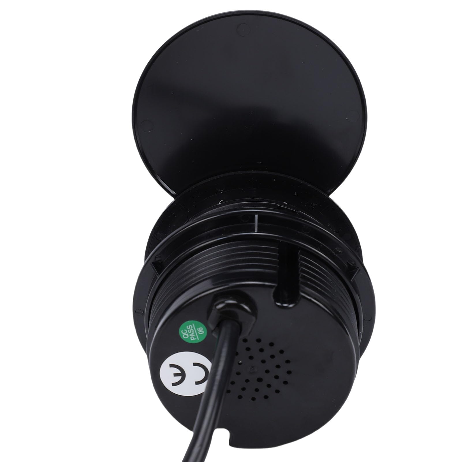 banapoy Regleta de Enchufes Empotrable, Toma de Corriente Empotrada Redonda, 16A 4000W, Negro, for Cocina Oficina Mesa (Enchufe de la UE)