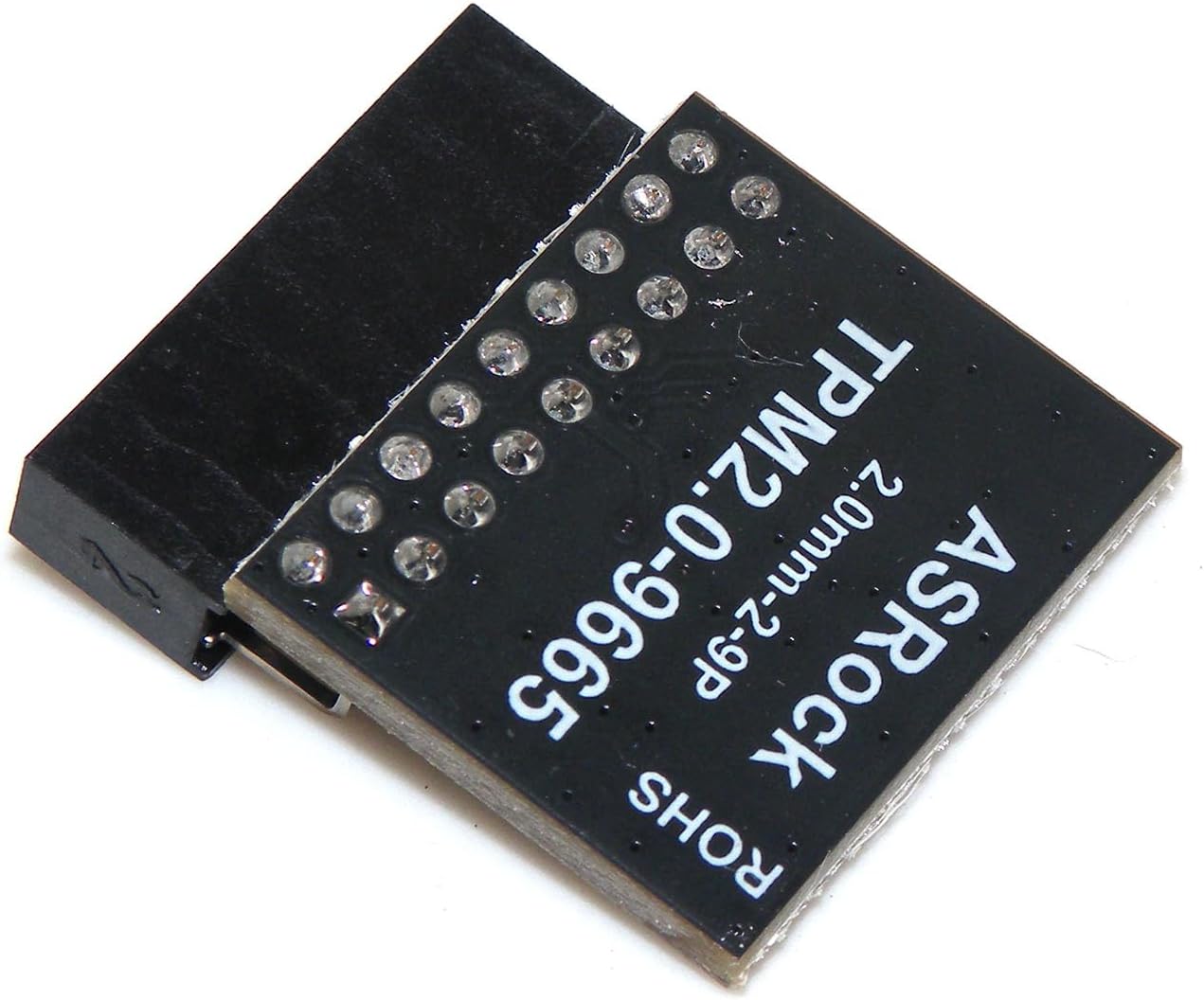 TPM 2.0 Module 18-Pin (2x9, 2.0mm Pitch) Encryption Security Module for ASRock Motherboards | LPC Header | Supports Windows 11 TPM Upgrade