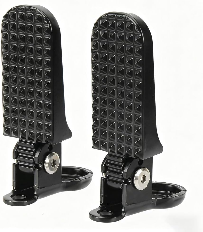 EBike passenger pegs Compatible Ridstar Q20 Lectric Xp4 Jetson Bolt Pro Wallke H9 AWD Hurley Big Swell Rad Power,Aluminium Alloy Non-Slip Passenger Folding Pedals Pegs (Black)