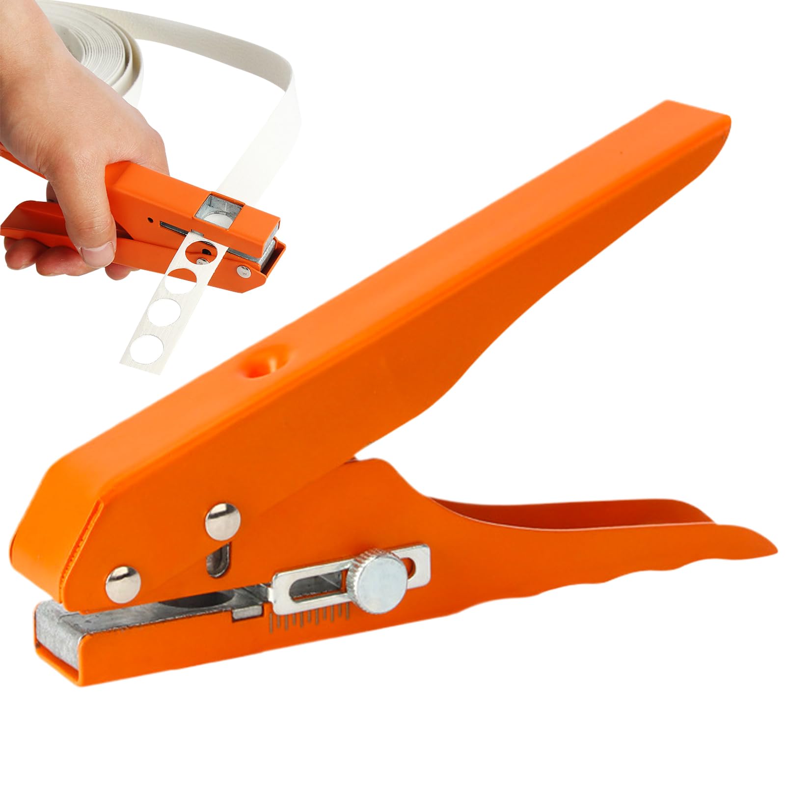 Perforateur Monotrou, Perforateur Ajustable Avec Couvercle À Vis De 8mm, Outils Manuels de Menuiserie avec Capot de Protection à Vis pour PVC, Cuir, Papier Craft, Cartes, Bois et Film