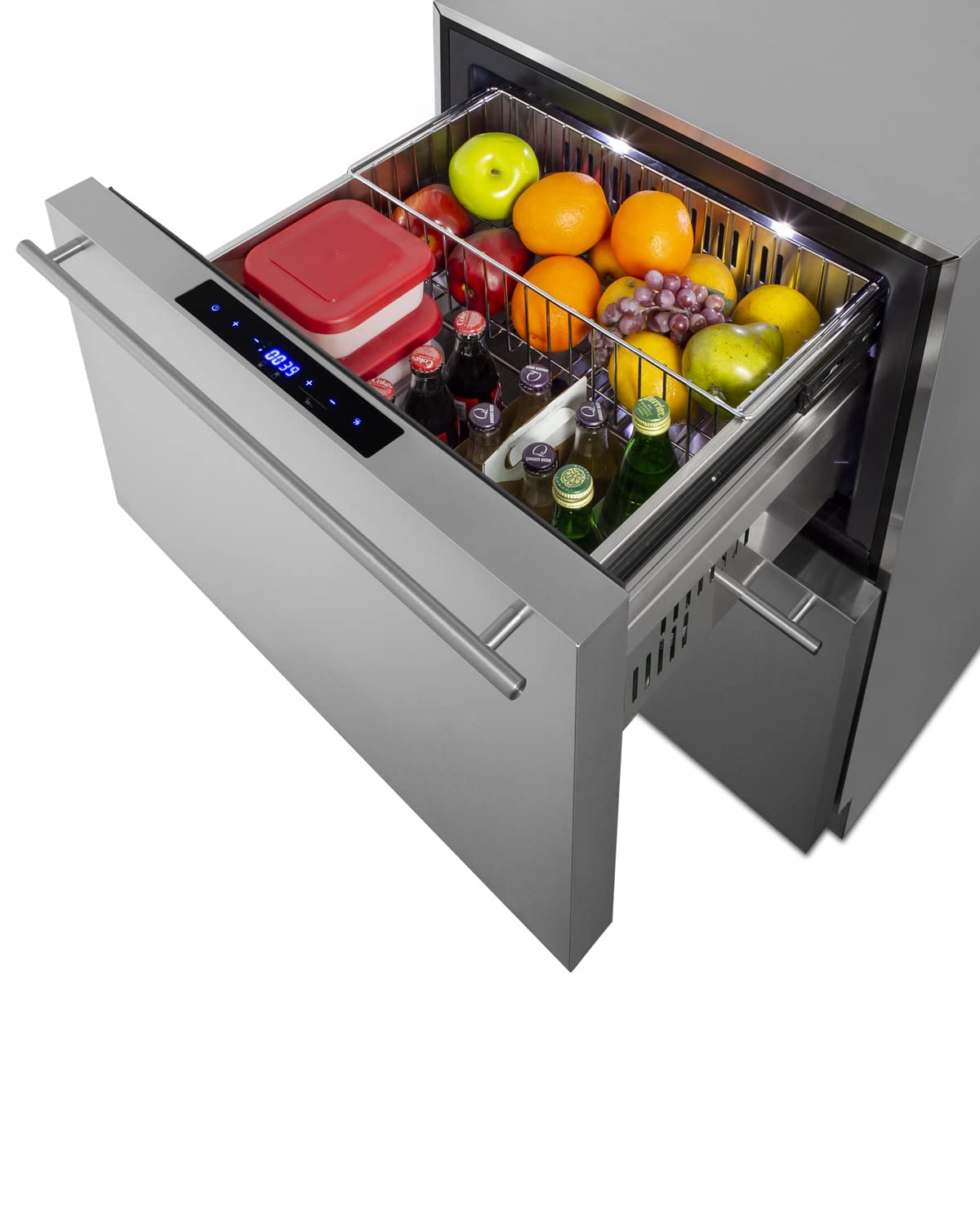 Summit 24” Two Drawer Refrigerator-Freezer, 3.32 cu.ft.Capacity, ADA Compliant, Stainless Steel, Panel Ready Capable*- ADRF244CSS (*Panels not include) on Fridge.com