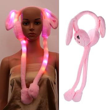 Bunny Hat Moving Ears, Rabbit Hat Ear Moving Jumping Hat, Interesting Airbag Rabbit Cap, Cute Bunny Fuzzy