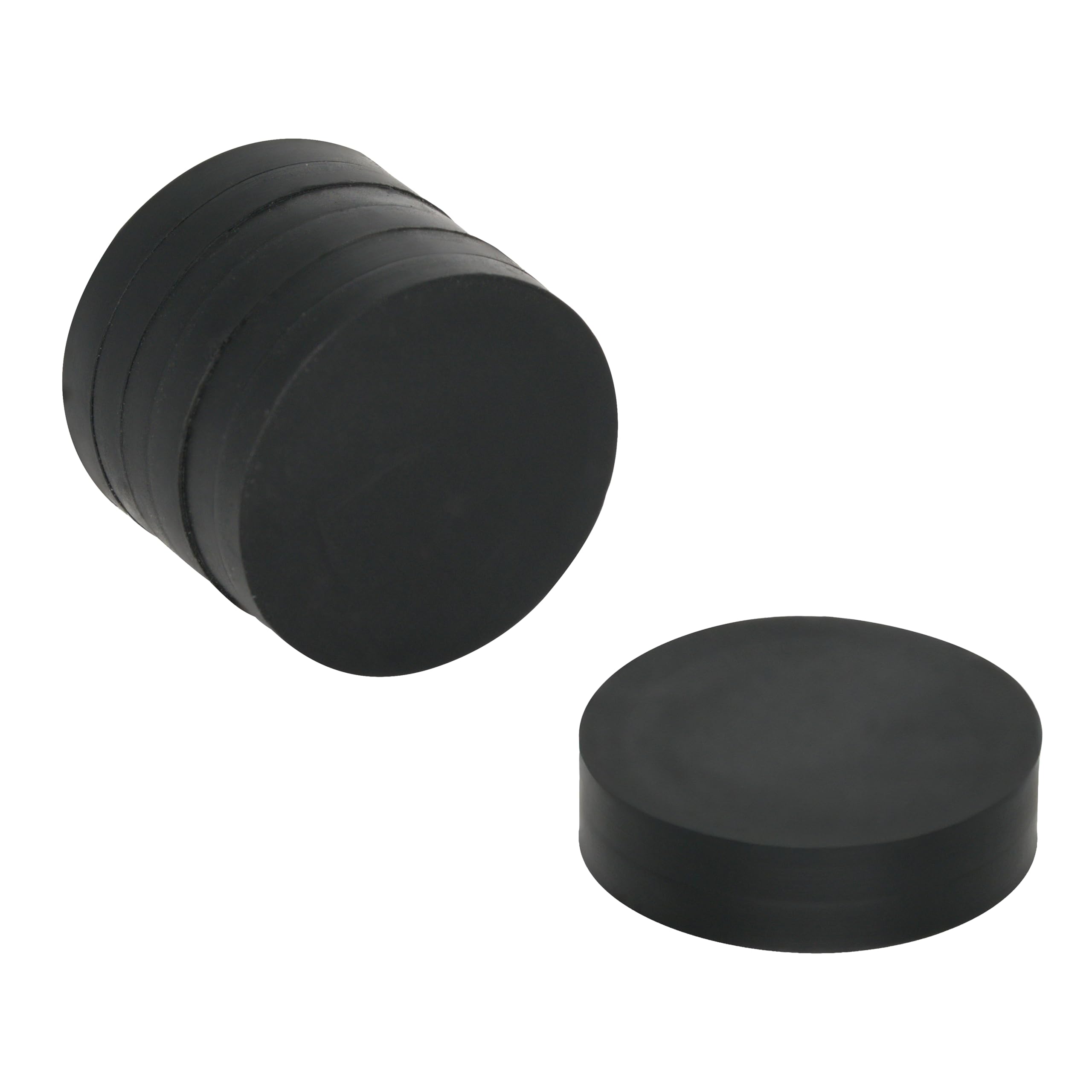 Powlekany gumą magnes neodymowy N42 do sztuki, rzemiosła, tworzenia modeli, DIY, hobby, biura i domu - średnica 15 mm x 3 mm grubości - 1,8 kg pociągnięcie - 4 sztuki