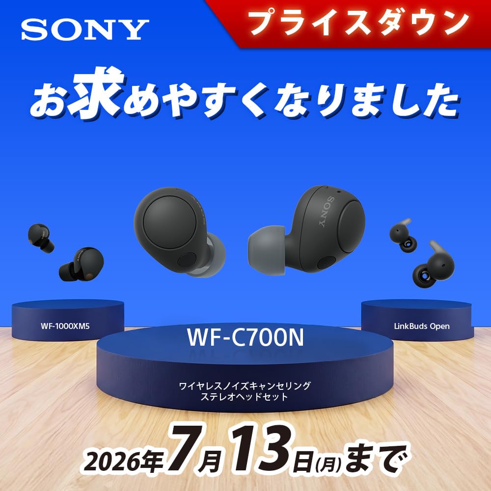 R*様 SONY WF-C700N ワイヤレスイヤホン Sony WF-C700N Wireless Noise-Canceling Earbuds - Bluetooth Hi-Fi