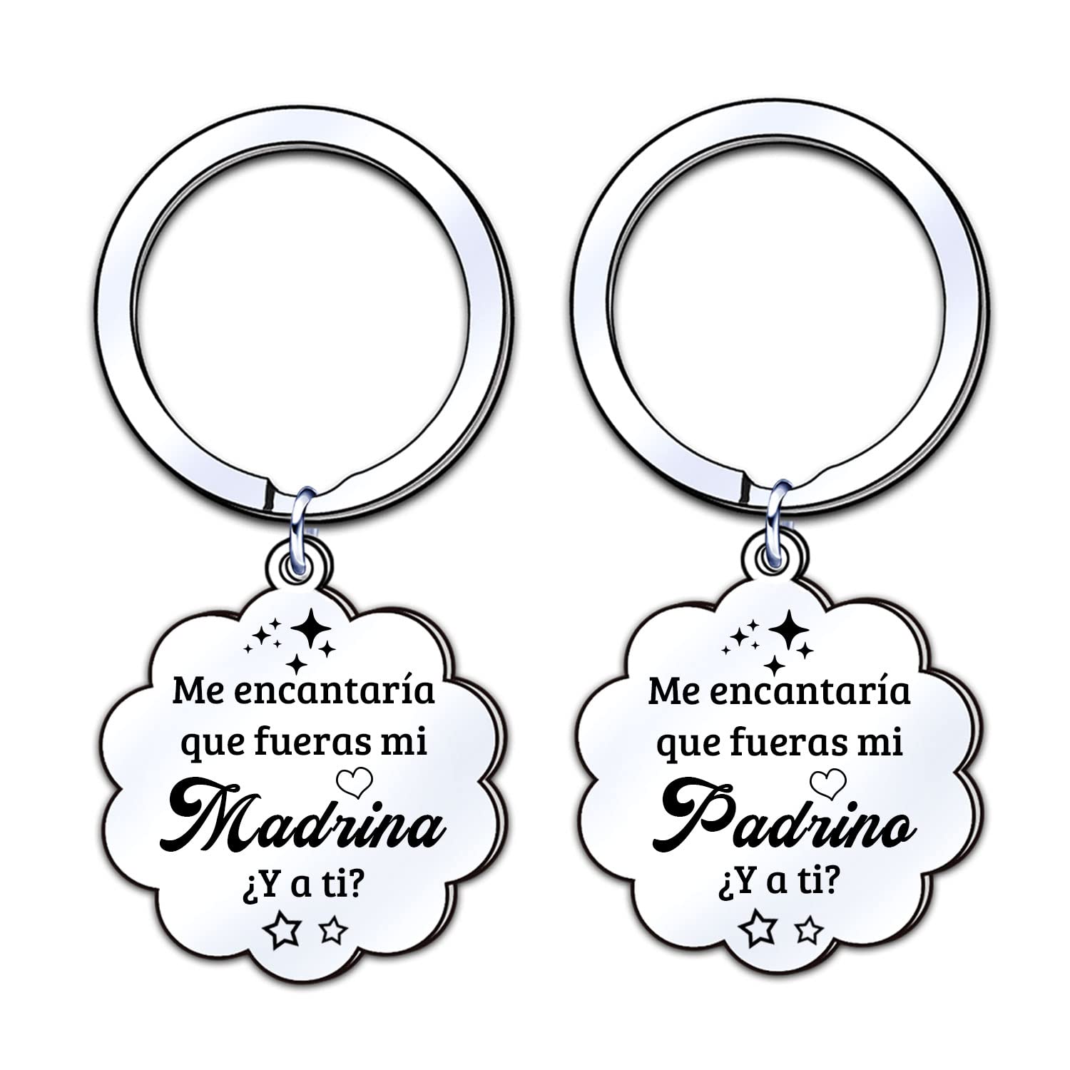 ZYMGUO Regalo Padrinos bautizo Llavero llavero Padrino y Madrina Regalo Llavero del Padrino Madrina idea Regalo día de Pascua bautismo mejor Padrino Madrina