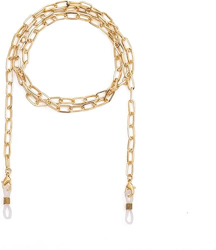 Cadenas para gafas, máscara facial, cadena de eslabones de clip, cadena de eslabones para lentes de sol, retenedor de lentes de lectura para mujer,