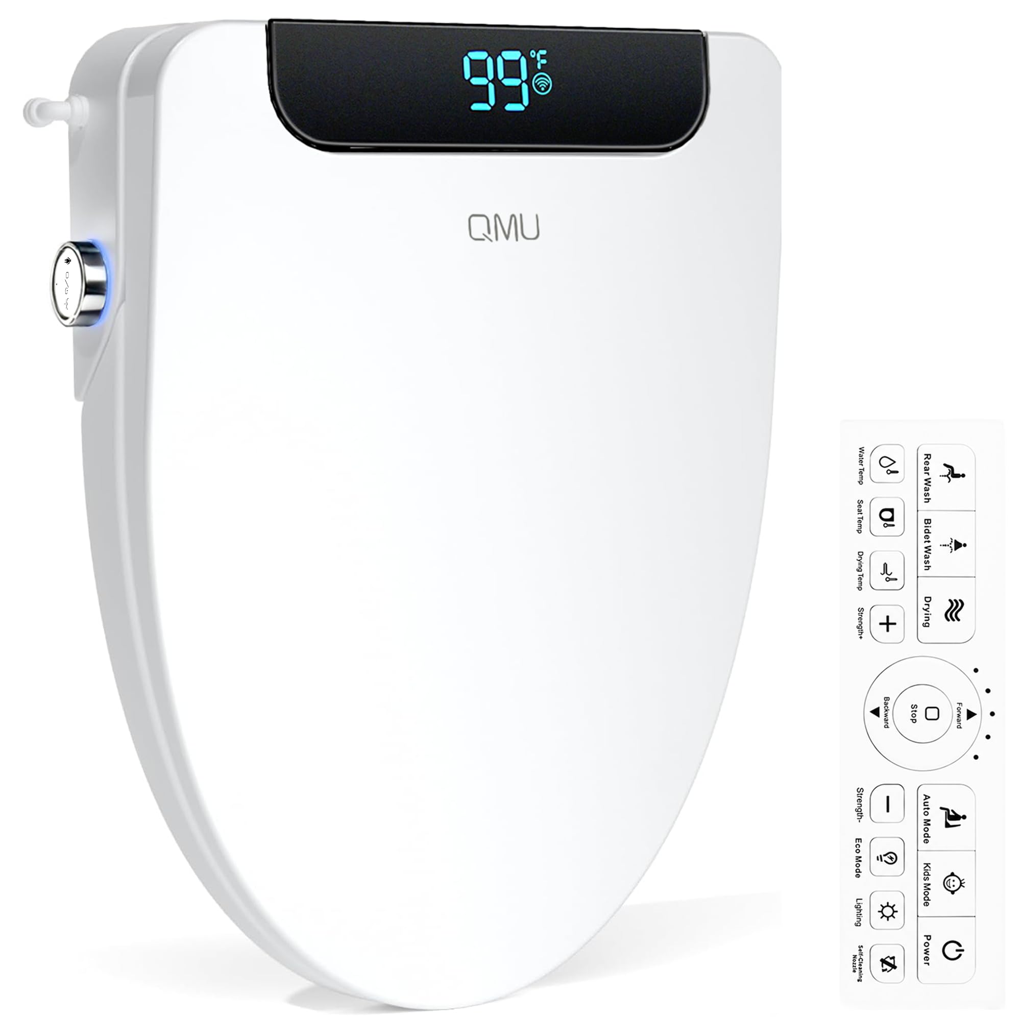 QMU Electric Bidet Toilet Seat Elongated