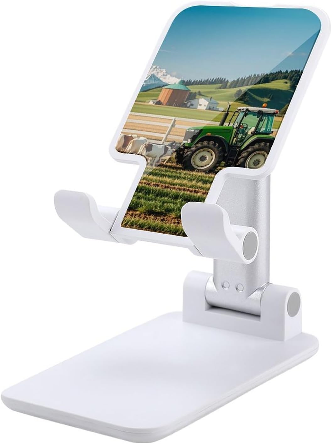Tractor Milk Farm Folding Cell Phone Stand, Portable Phone Holder