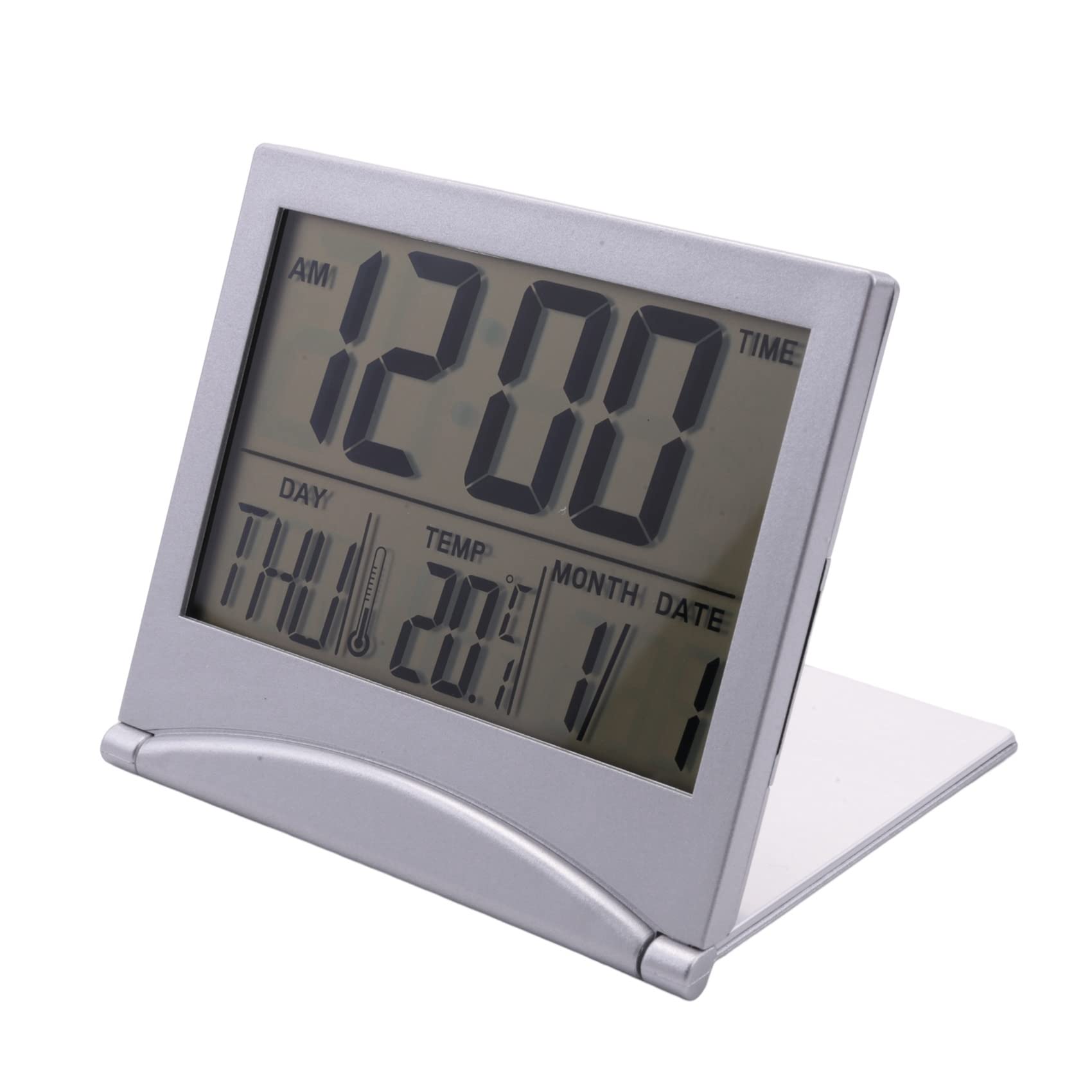 CTRLZS Digital Travel Alarm Clock Battery Operated Portable Large Number Display Clock with Temperature 12/24H Small Desk Clock