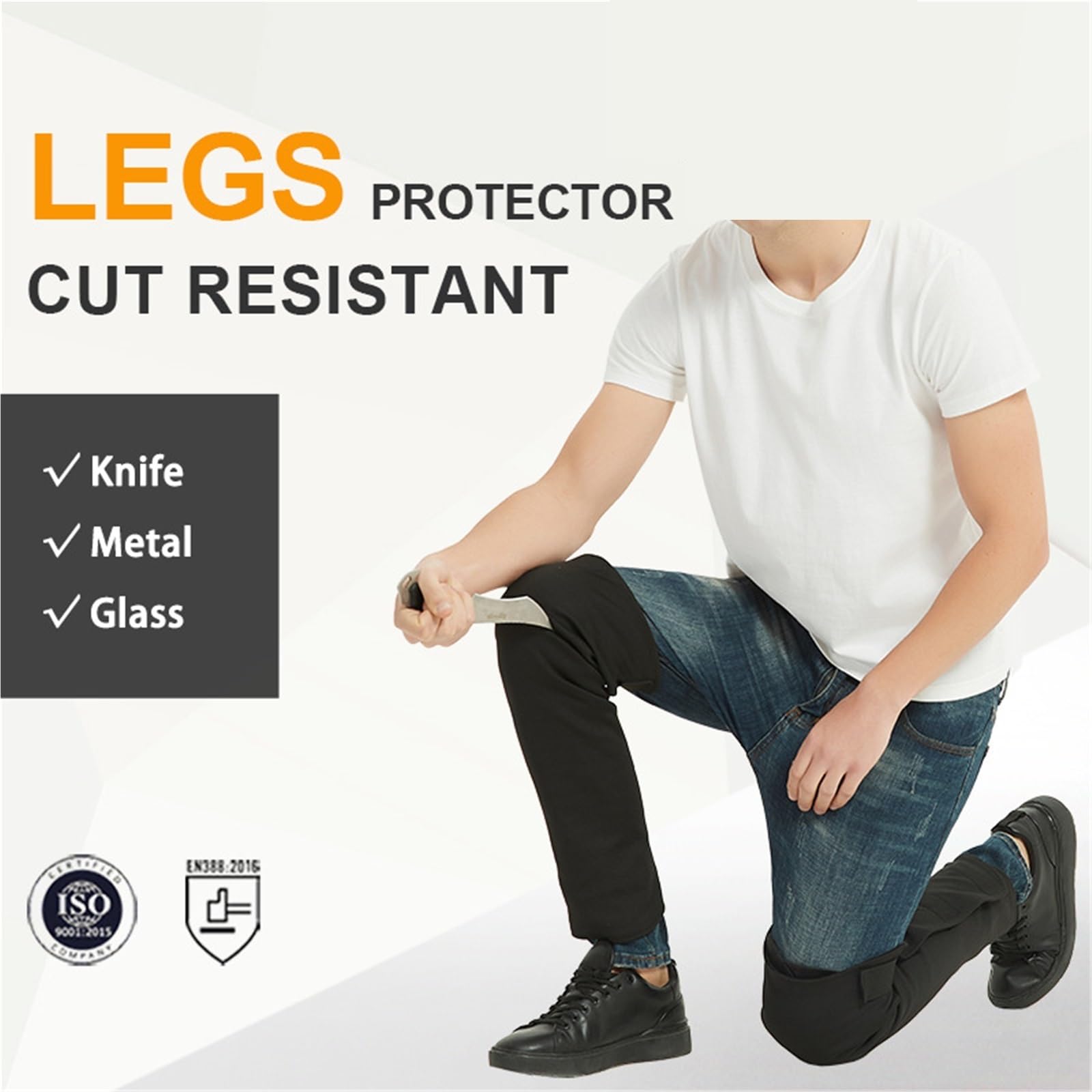 Protector de piernas Anti-puñaladas for Exteriores, Rodilleras, Calentadores, Polainas Anti-mordeduras, for Hombre y Mujer