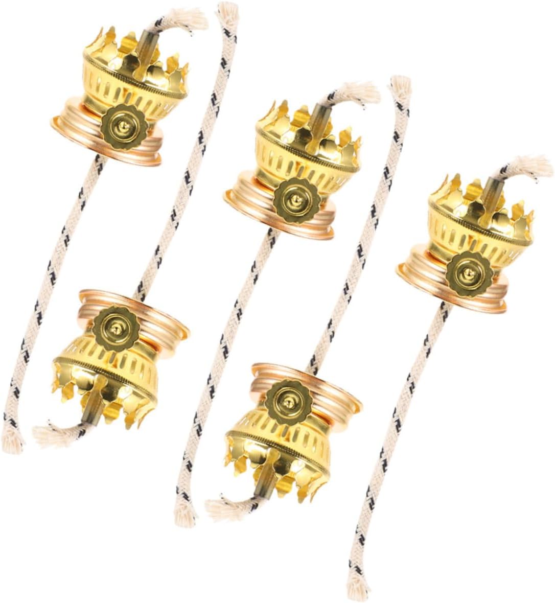 5pcs Vintage Kerosene Lamp Regulator Retro Oil Lamp Burner Accessories Cloth Material for Projects