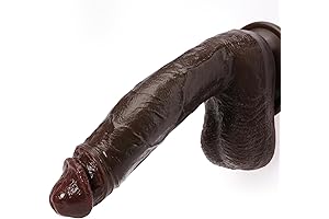 Realistic Beginner-Friendly Black Silicone Dildo: 8.4'' for Ultimate Pleasure
