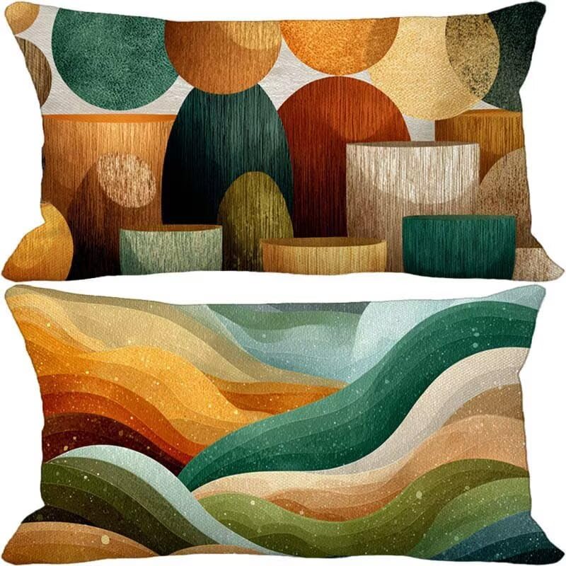 Coussin canapé moutarde imperméable anti-tache housse de coussin 40x70