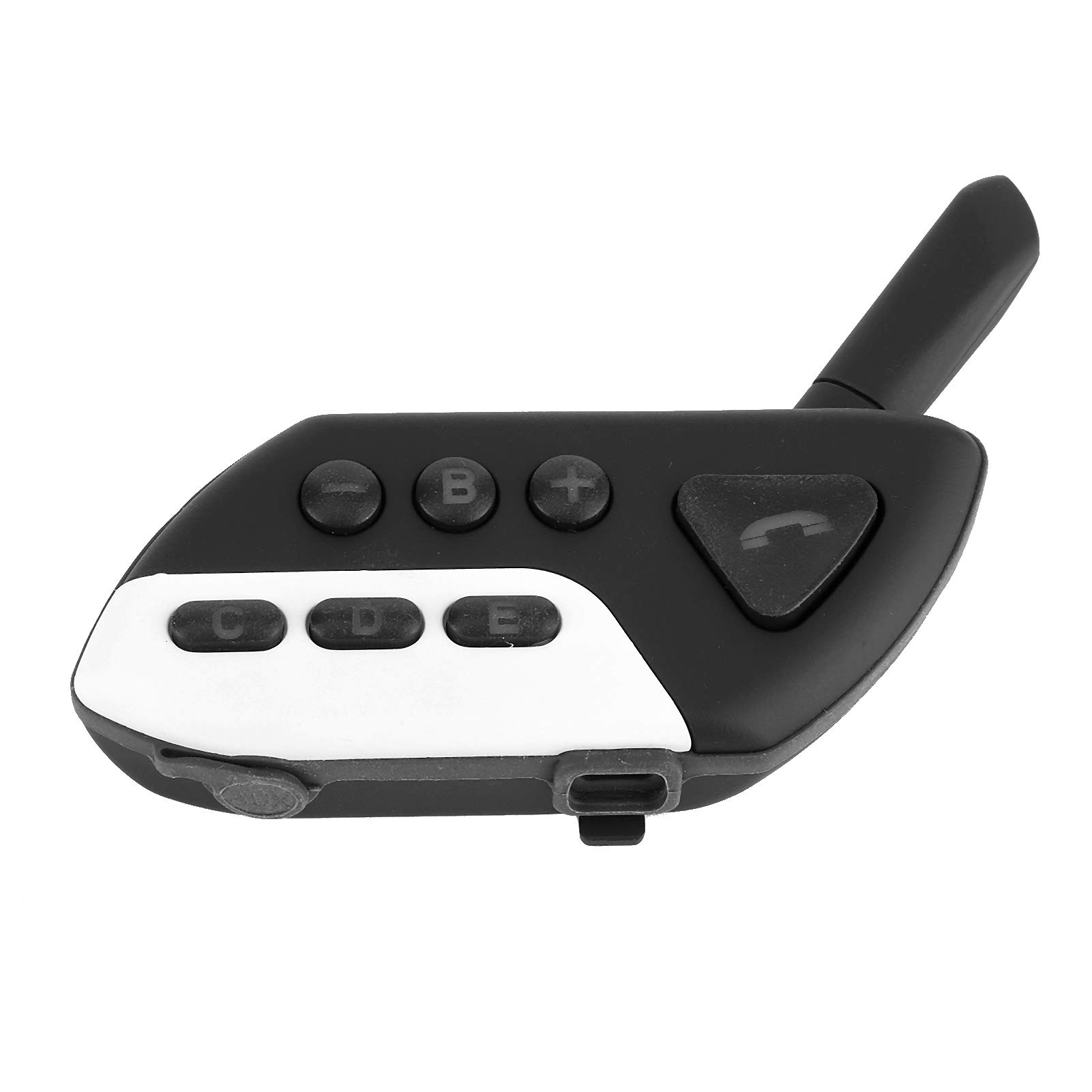 interfono Bluetooth per casco moto per guida di gruppo, cuffie di comunicazione wireless per 5 persone con riduzione del rumore, audio chiaro fino a 120 km/h, accoppiamento (Bianca)