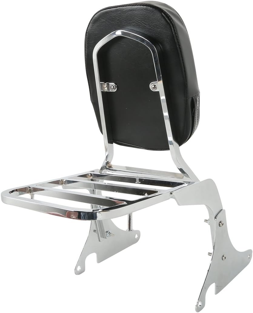 Detachable Backrest Sissy Bar with Luggage Rack Fit for Kawasaki Vulcan VN 400 800 1995-2012