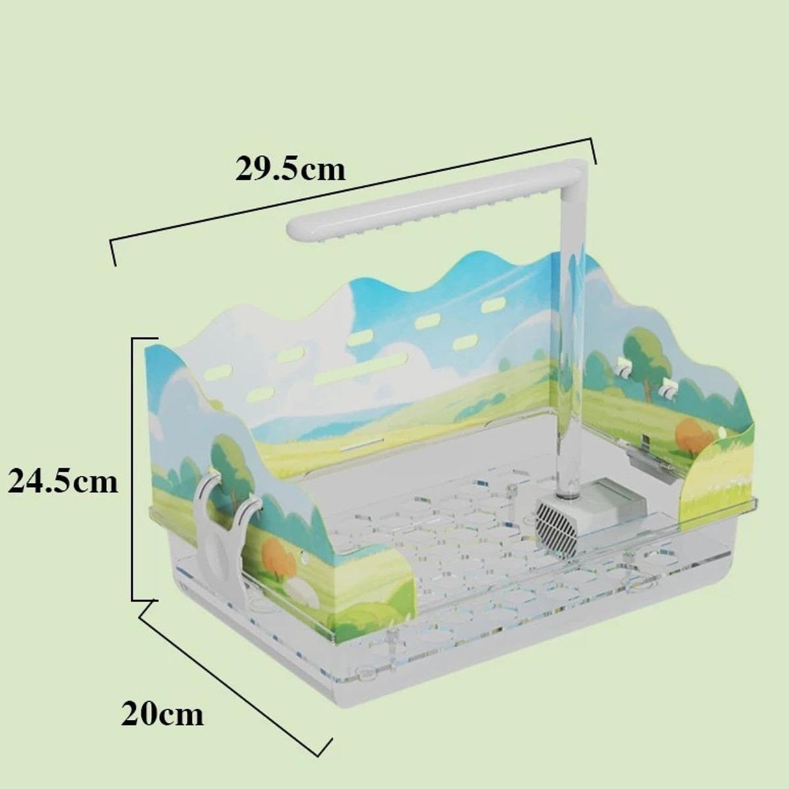 Bac de Bain pour Oiseaux de Compagnie, électrique pour Oiseaux, Silencieux, Léger, Amovible, Bain Spacieux pour Perroquets, Accessoires pour AB, B