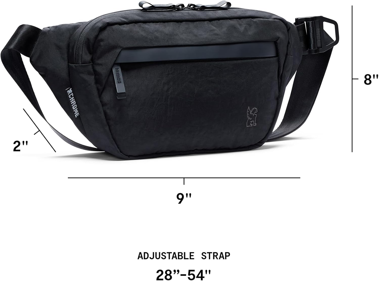 Chrome Industries Sabin Sling Bag for Men and Women – Large Main Compartment, Lightweight Recycled Materials and Metal Adjuster Buckle – 6L, Black - Image 2