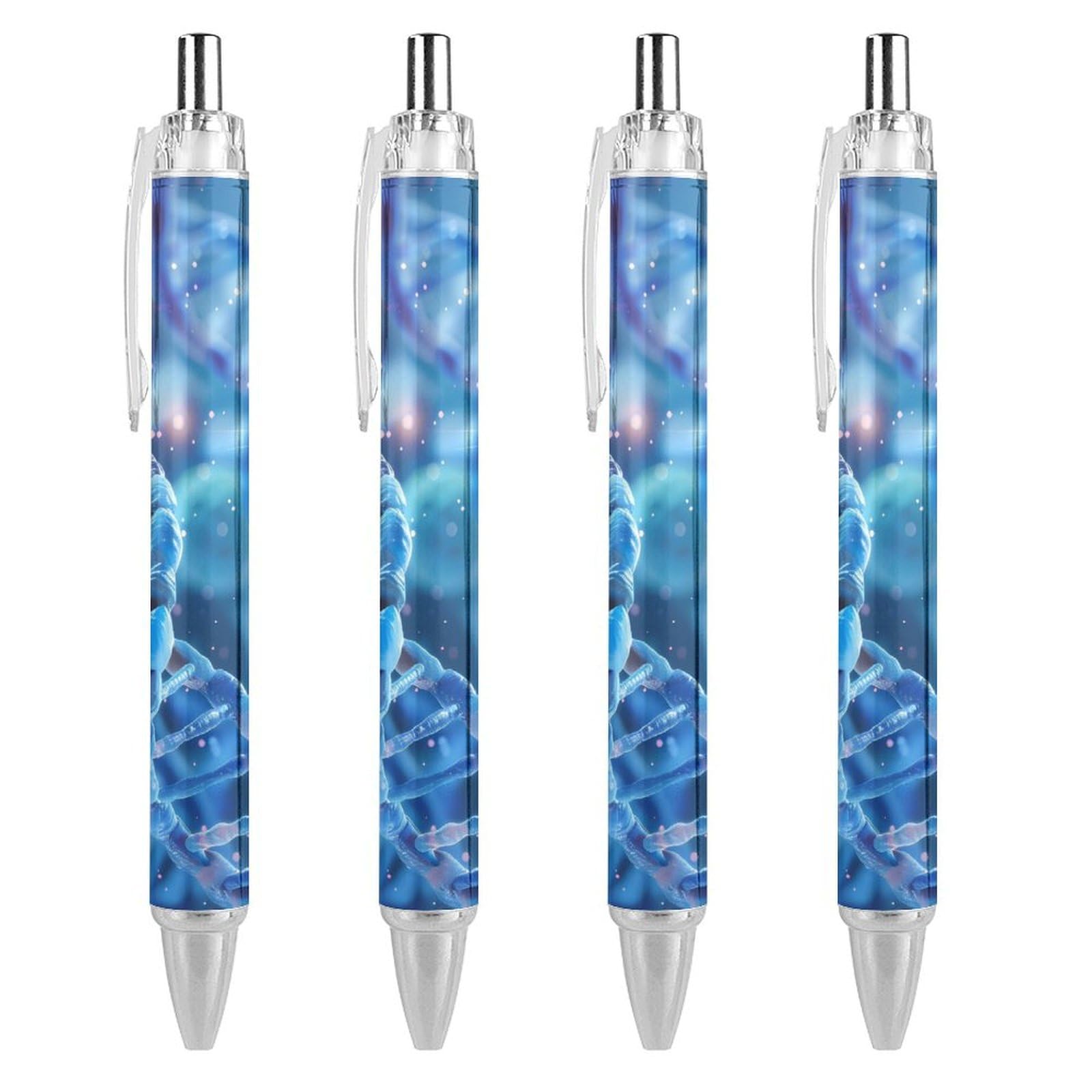 Bolígrafo retráctil de tinta azul para oficina y trabajo diario, pack de 4 unidades 8
