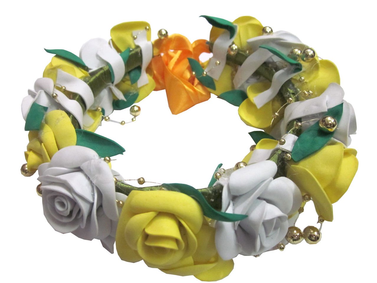 Advance Hotline Unique Indian Crafts Multicolour Plastic Handmade Flower Tiara for Women