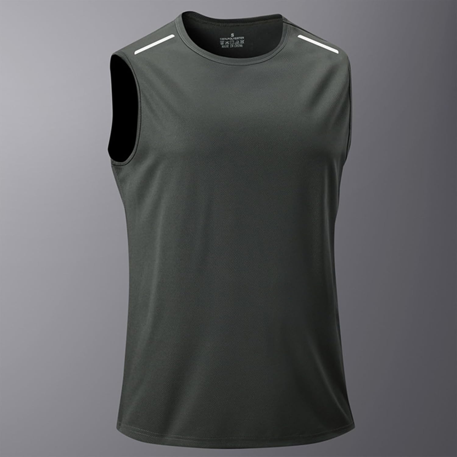 WENKOMG1 Men's Athletic Tank Top Sleeveless Quick Dry Workout Muscle Fit Bodybuilding Gym Running Training Shirts, M-3XL