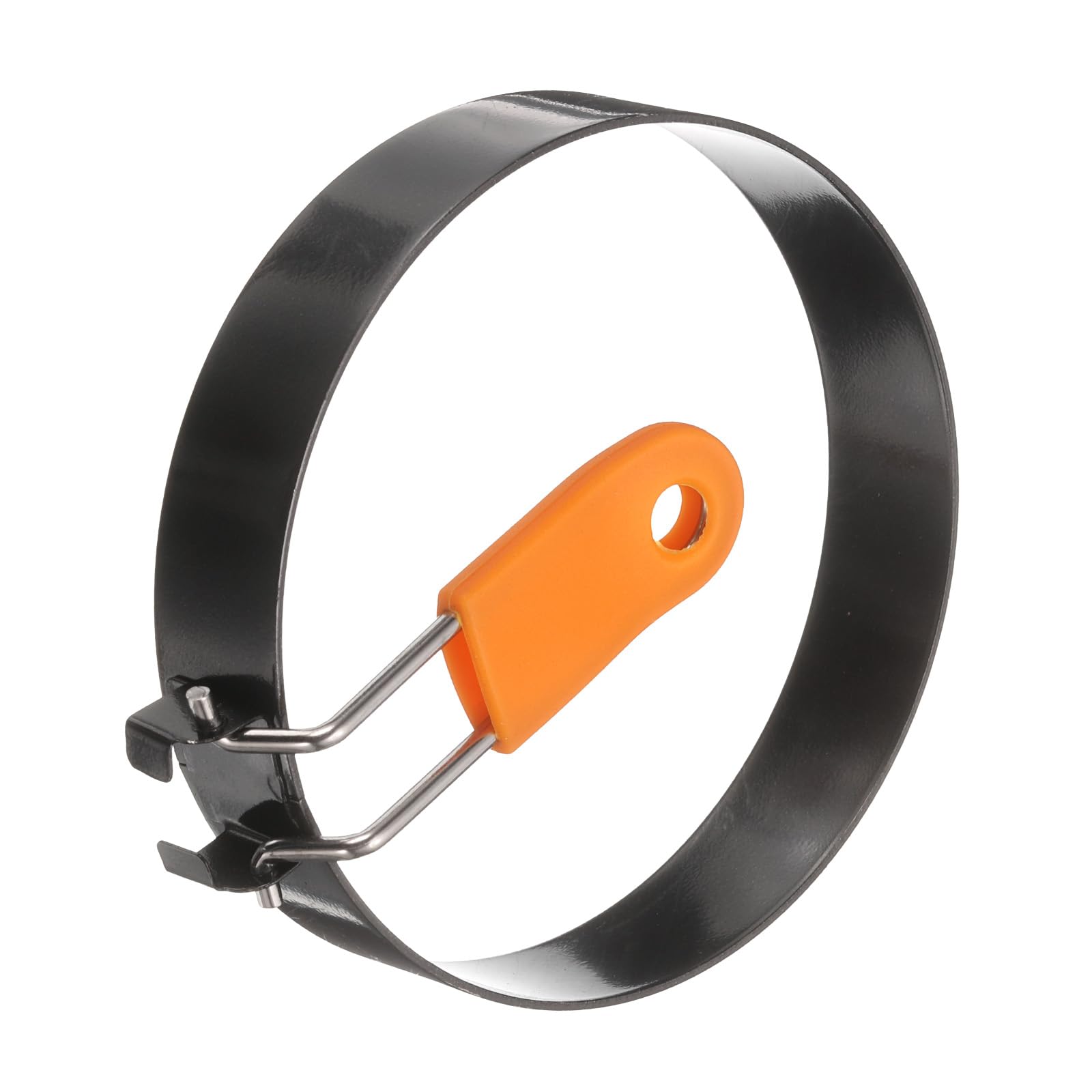 QUARKZMAN 2 Pezzi Anelli Per Uova 4" Acciaio Inossidabile Antiaderente Anello Per Pancake Con Manico In Silicone Per Piastra Frittura Uova Sandwich Omelette Colazione