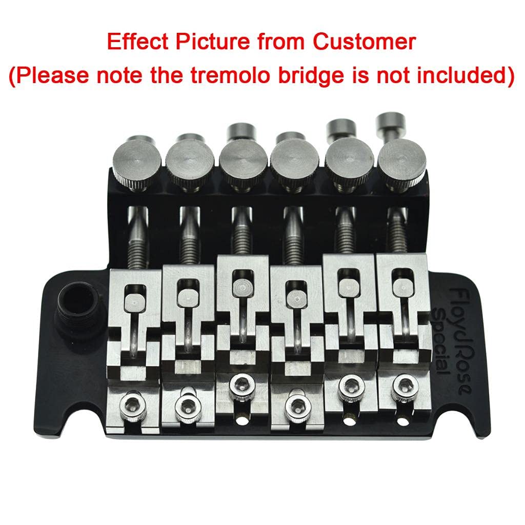 Dopro Sillas y tornillos de puente de trémolo de doble bloqueo de acero inoxidable para guitarra Floyd Rose Trémolos..