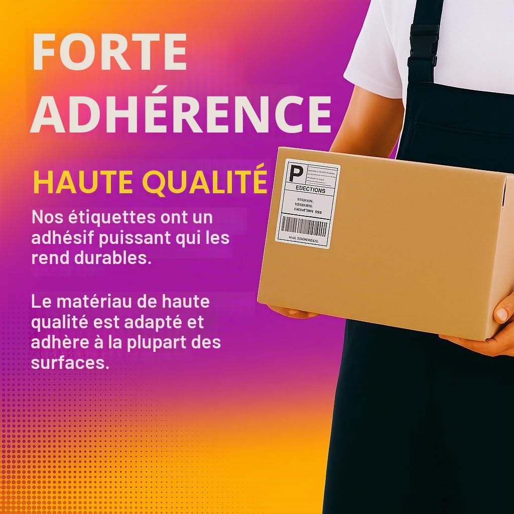 10 Compatibles Rouleaux 100mm x 150mm Étiquettes thermique pour Zebra GK420d GK420t GC420d GX420d GX420t GC420t GX430t GT800 LP2844 TLP2844 Citizen CL-S521 CL-S621 CL-S631 (500 Étiquettes par Rouleau)