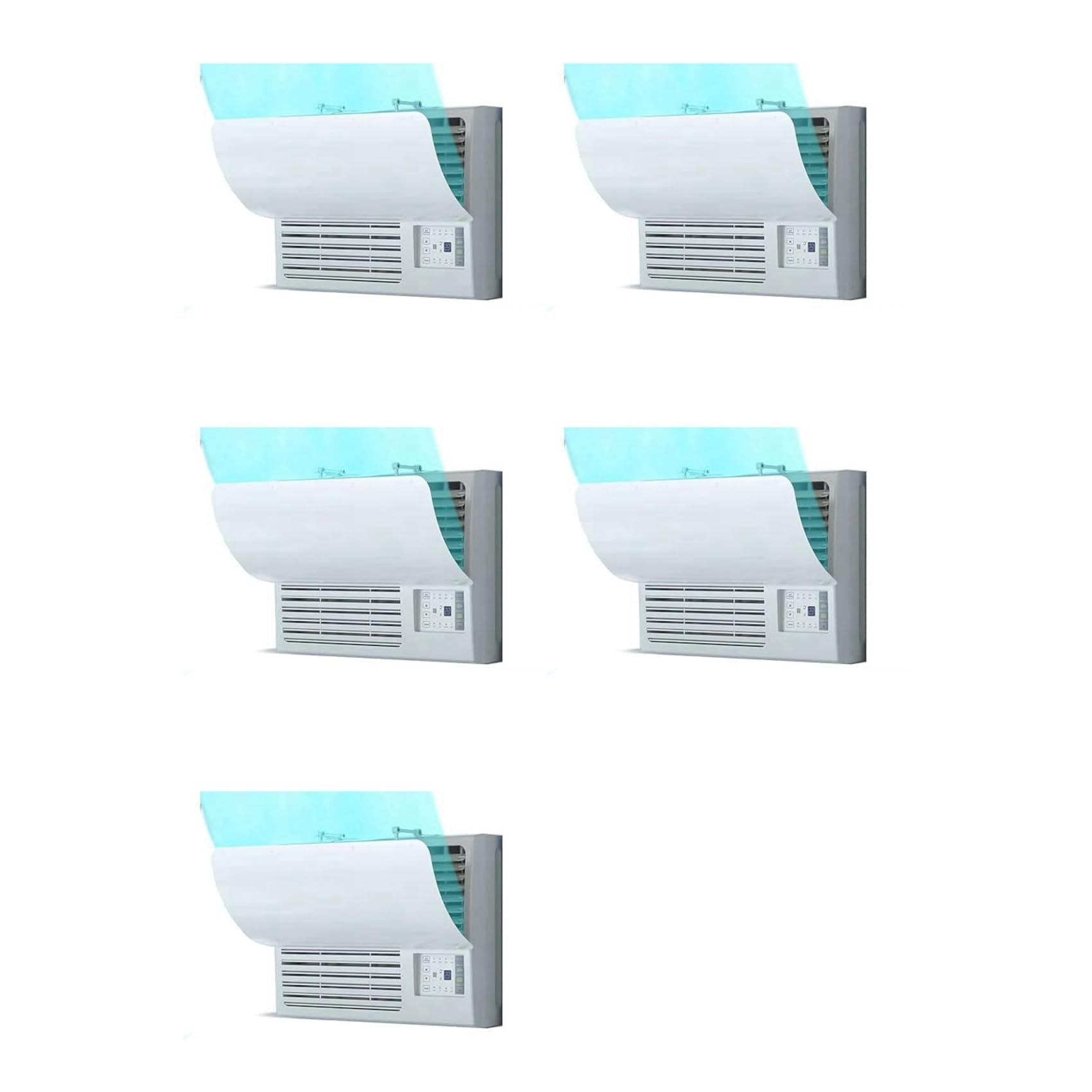 Aundhegrtt 5X Window Air Conditioners Windshield Universal - Room Air Conditioner Window Baffle- Prevent Direct Blowing of Cold Air