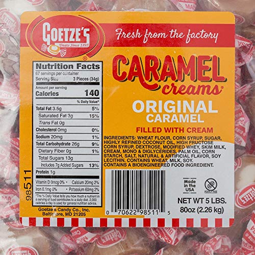 Goetze's Candy Vanilla Caramel Creams - 10 Pound Bag (160 Ounces) - Fresh From The Factory #TOP1