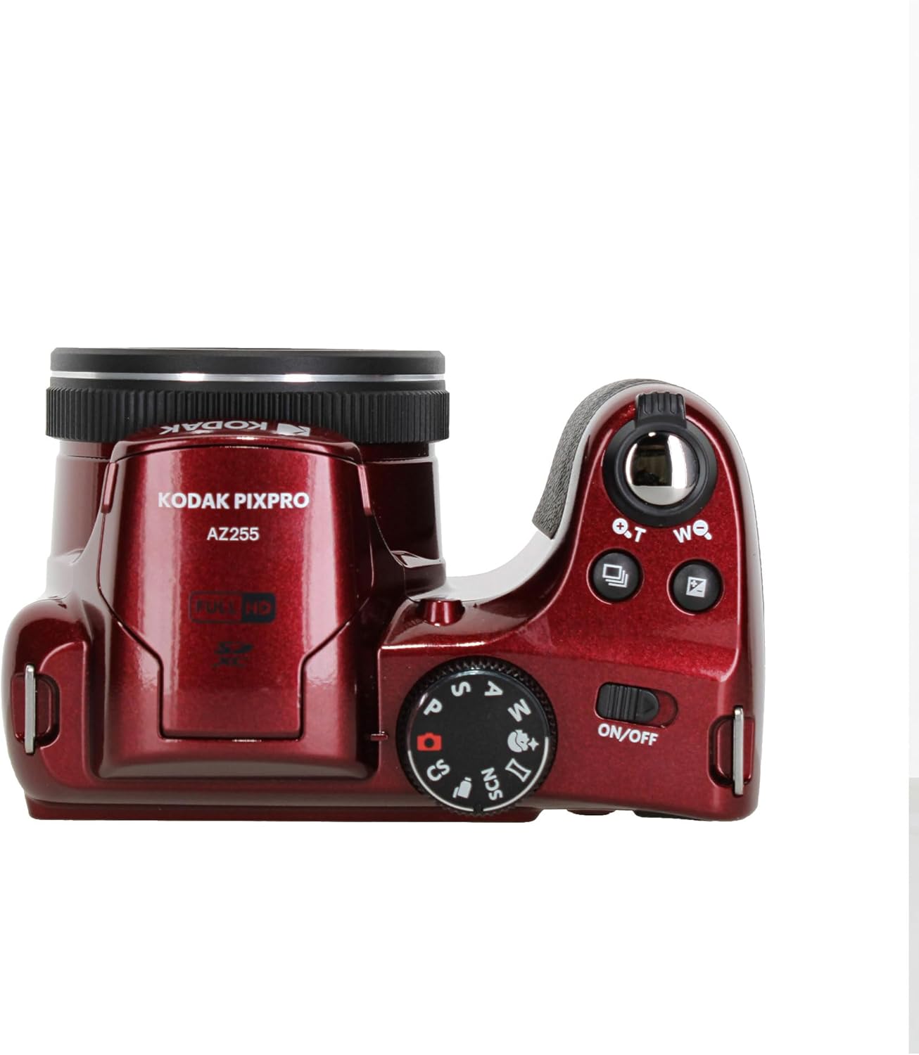 Kodak Pixpro AZ255 Digital Camera (AZ255RD) Bundle Including: 64 GB Memory Card, Rechargeable Batteries, Case, Neck Strap, Lens Caps, Full Cleaning Kit, Card Reader, Card Wallet, USB Cable, Cap Keeper