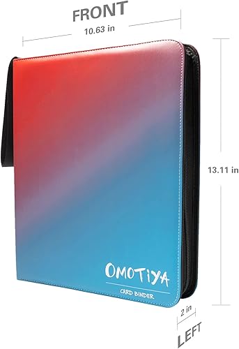 Miniatura 2 de OMOTIYA Carpeta de tarjetas comerciales se adapta a 720 tarjetas con 9 bolsillos de doble cara carpeta de colección de béisbol con 40 fundas