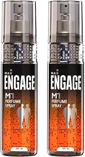 Engage M1 Perfume Spray For Men, Citrus and Woody, Skin Friendly, 120ml (Pack of 2) Price In India