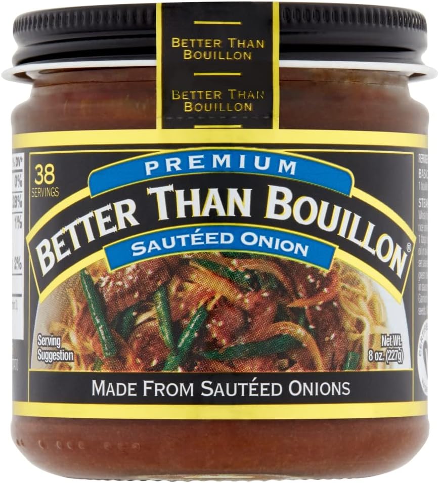 Better Than Bouillon Premium Sautéed Onion Base, Made From Sautéed Onions, Mixable Base For More Flavor, 38 Servings Per Jar (8 Ounces (Pack of 1))