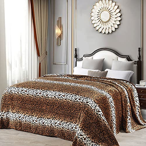 Home Soft Things Light Weight Animal Safari Style St Leopard Printed Flannel Fleece Blanket (Queen) #TOP18