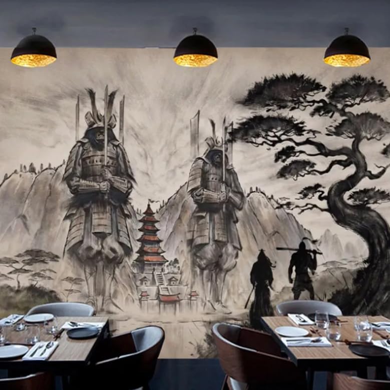 Papier peint photo 3D Ukiyoe Samurai pour sublimer un mur vide