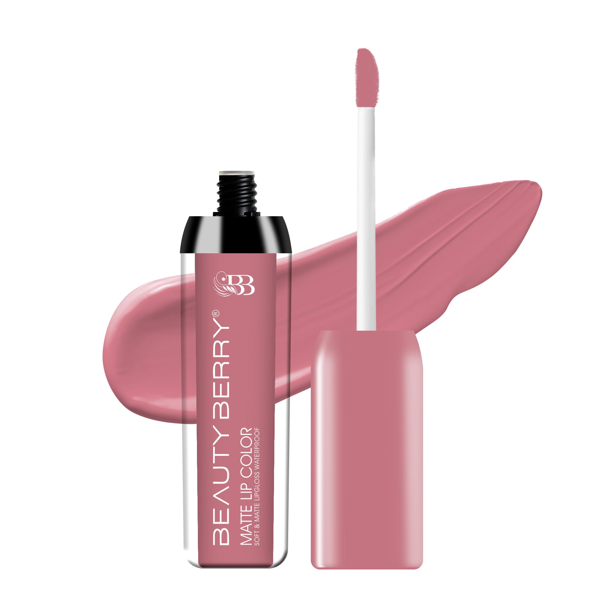 Beauty Berry Soft & Matte Waterproof Lip Color Liquid Lipstick | Rich Pigment, Long Lasting Liquid Lipstick | Non-Transfer Liquid Lipstick for Women Enriched with Vitamin E (27 - Girl Gang, 4.5 ml)-image-47
