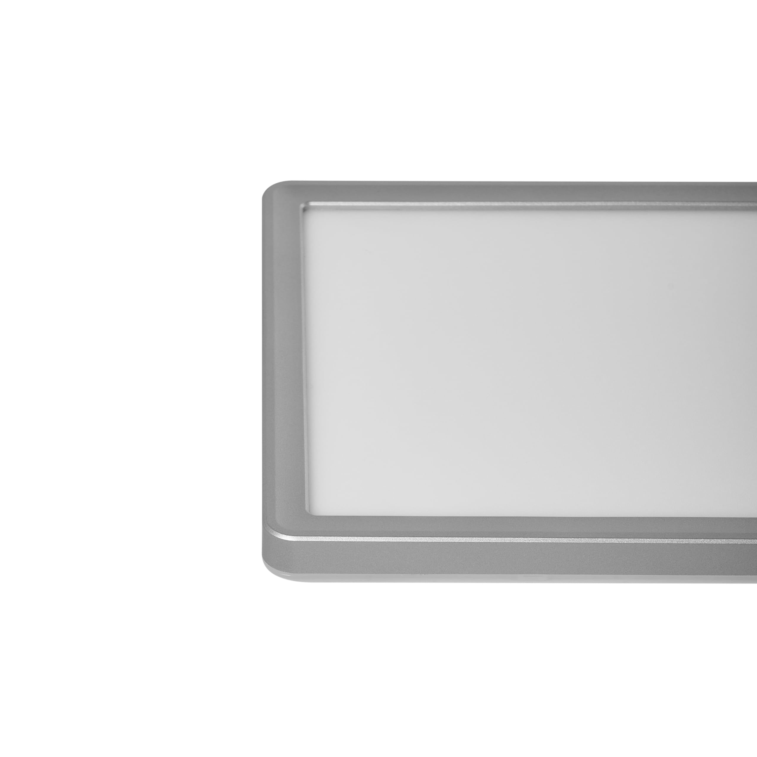 Lampa sufitowa płaska plafon LED panel natynkowy srebrny Ardenza