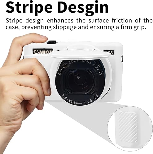 Miniatura 14 de Easy Hood G7X Mark II Case G7X Funda de silicona para cámara, funda protectora de silicona suave para cámara réflex digital Canon Powershot G7X Mark