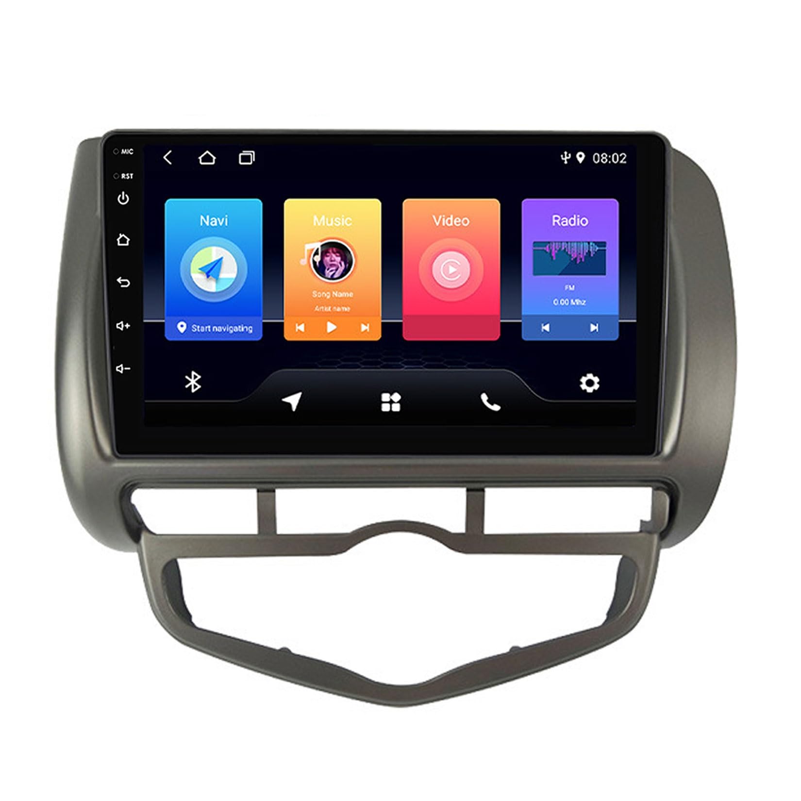 Radio samochodowe z systemem Android 2 Din do Honda Jazz City 2002-2007 ekran dotykowy 9-calowy nawigacja satelitarna nawigacja GPS multimedialny odtwarzacz wideo z Bluetooth 4G WiFi FM RDS DSP(RHD, H